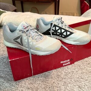 Reebok White/Grey/Black CrossFit Athletic Shoe